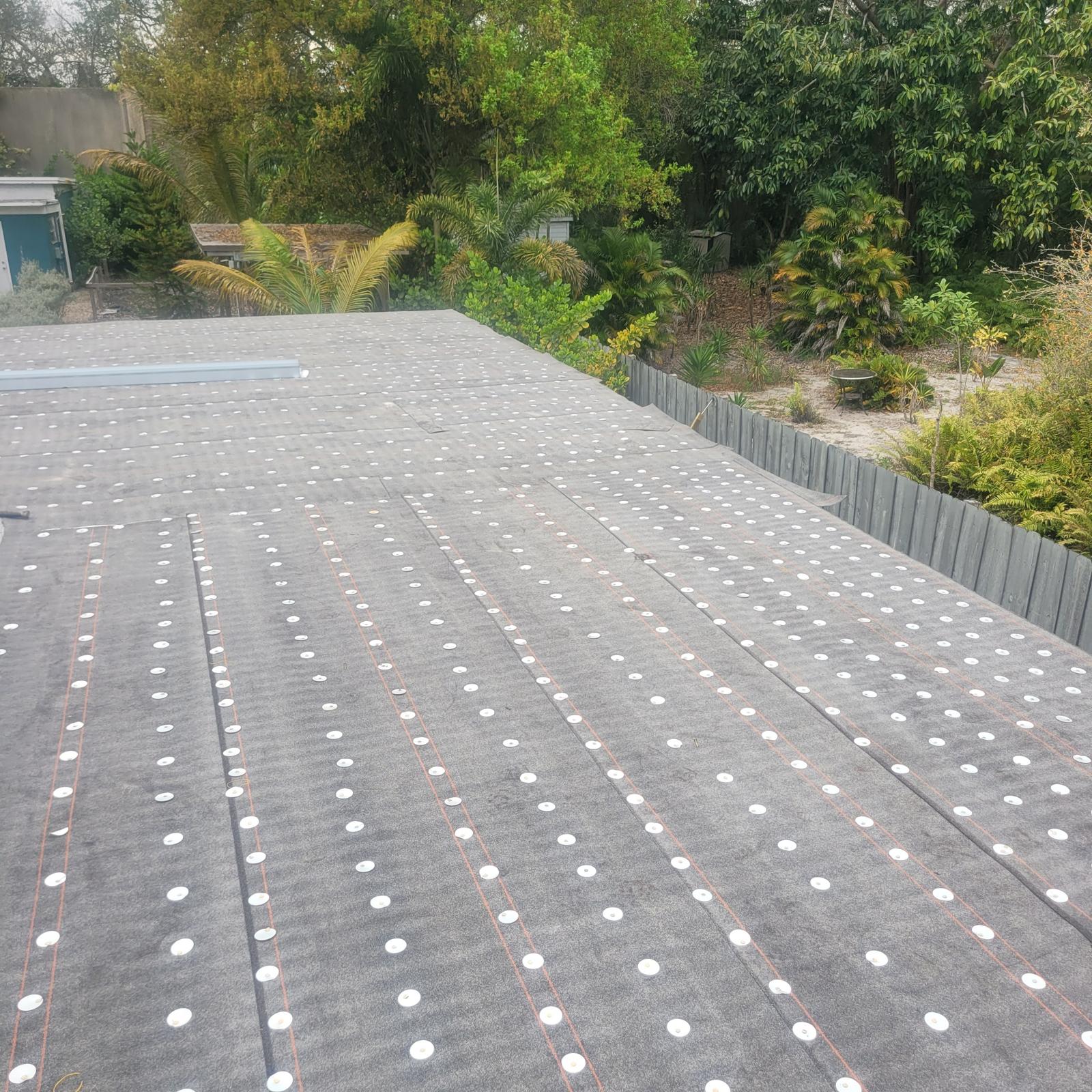 Commercial flat roof membrane installed by Shield Proof Roofing in South Florida