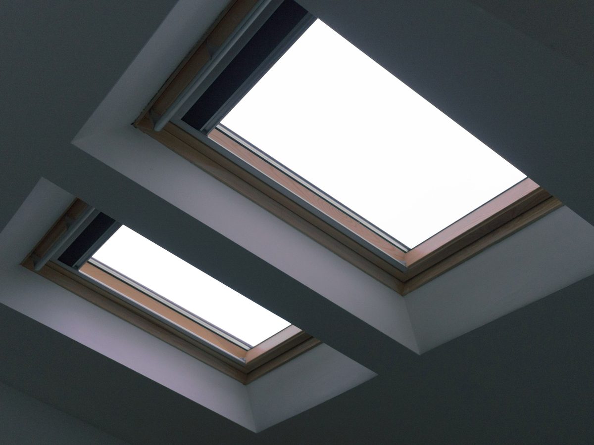 Close-up of skylight installation workmanship by Shield Proof Roofing